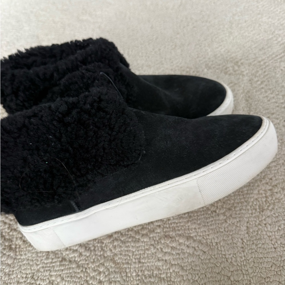 UGG Black Fur-Lined Sneakers